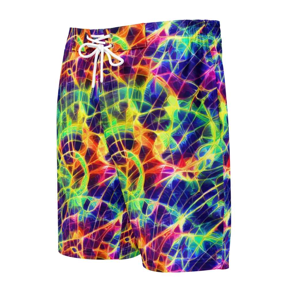 Synthetic Vines on Men's Board Shorts — Front