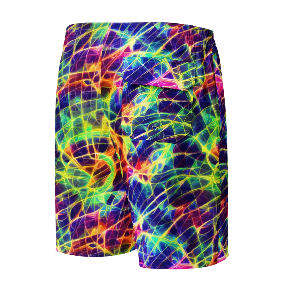 Synthetic Vines on Men's Board Shorts — Back