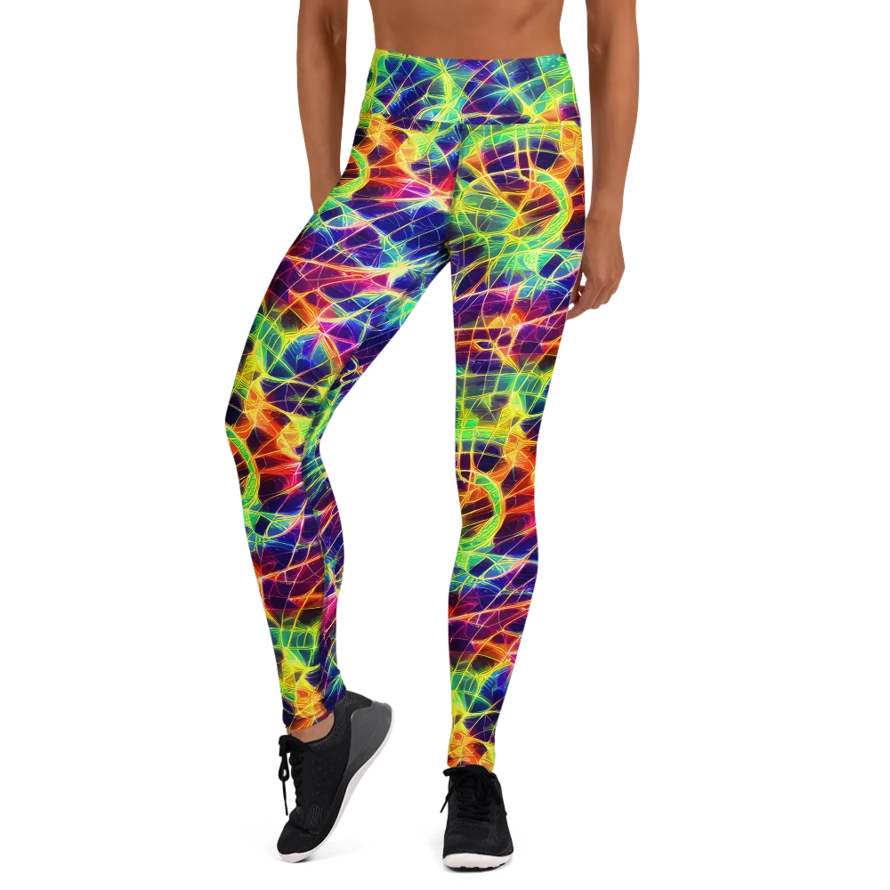 Synthetic Vines on Yoga Leggings — Front