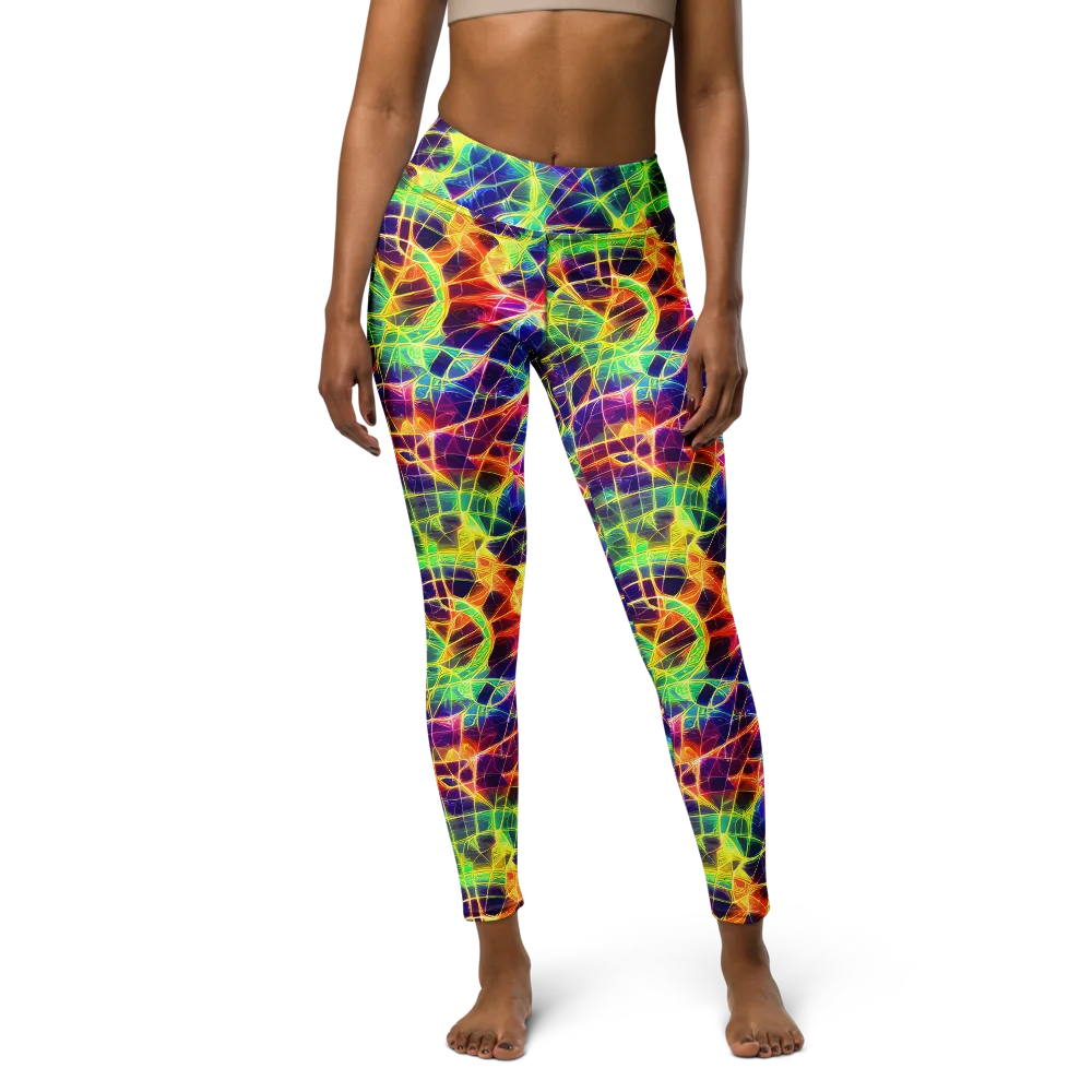Synthetic Vines on Yoga Leggings — Front