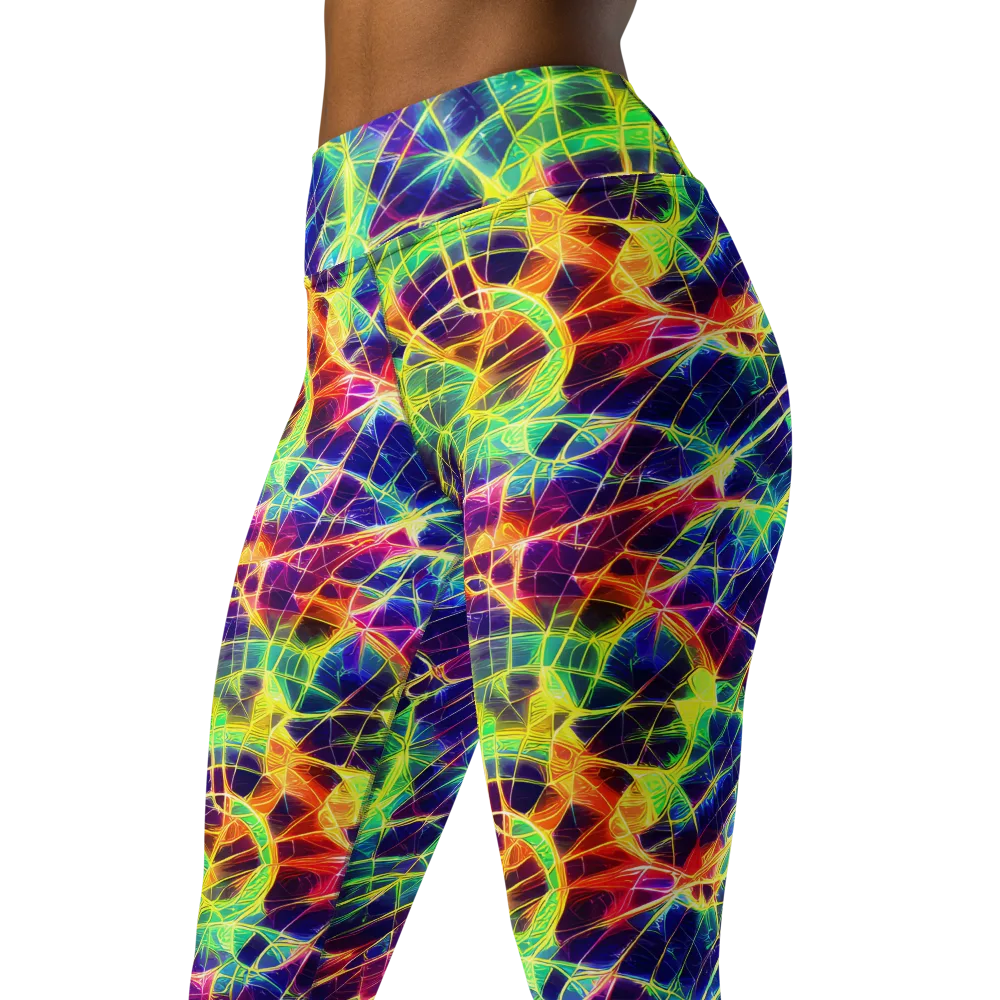 Synthetic Vines on Yoga Leggings — Left Front