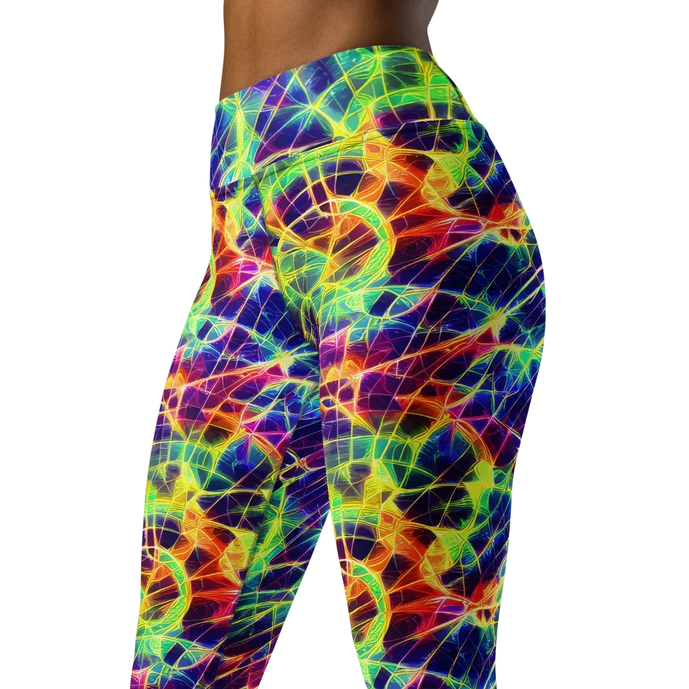 Synthetic Vines on Yoga Leggings — Left Front