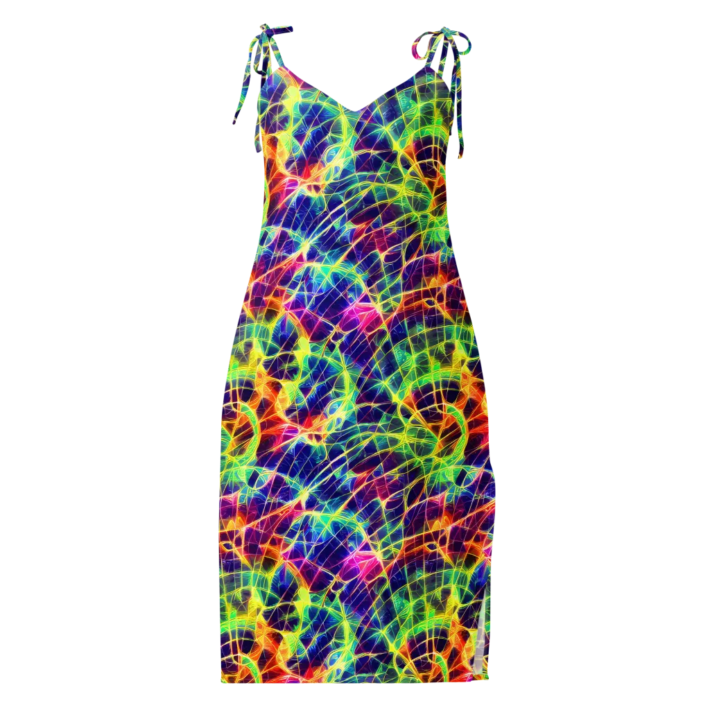 Synthetic Vines on Slip Dress — Front