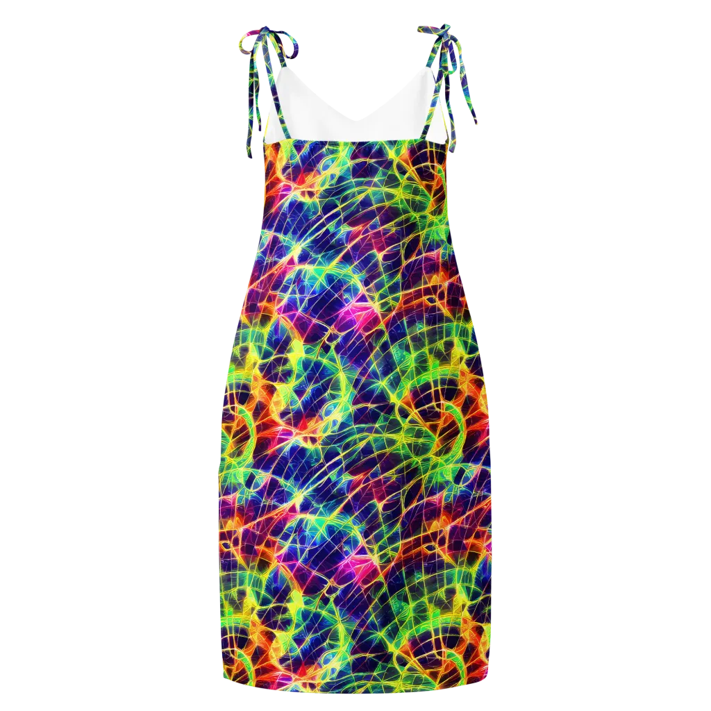 Synthetic Vines on Slip Dress — Back