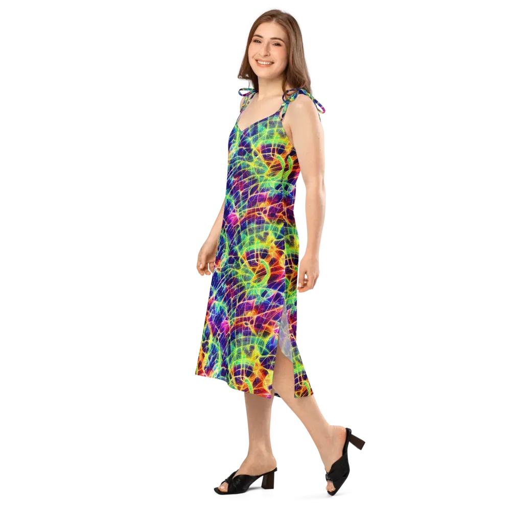 Synthetic Vines on Slip Dress — Left Front