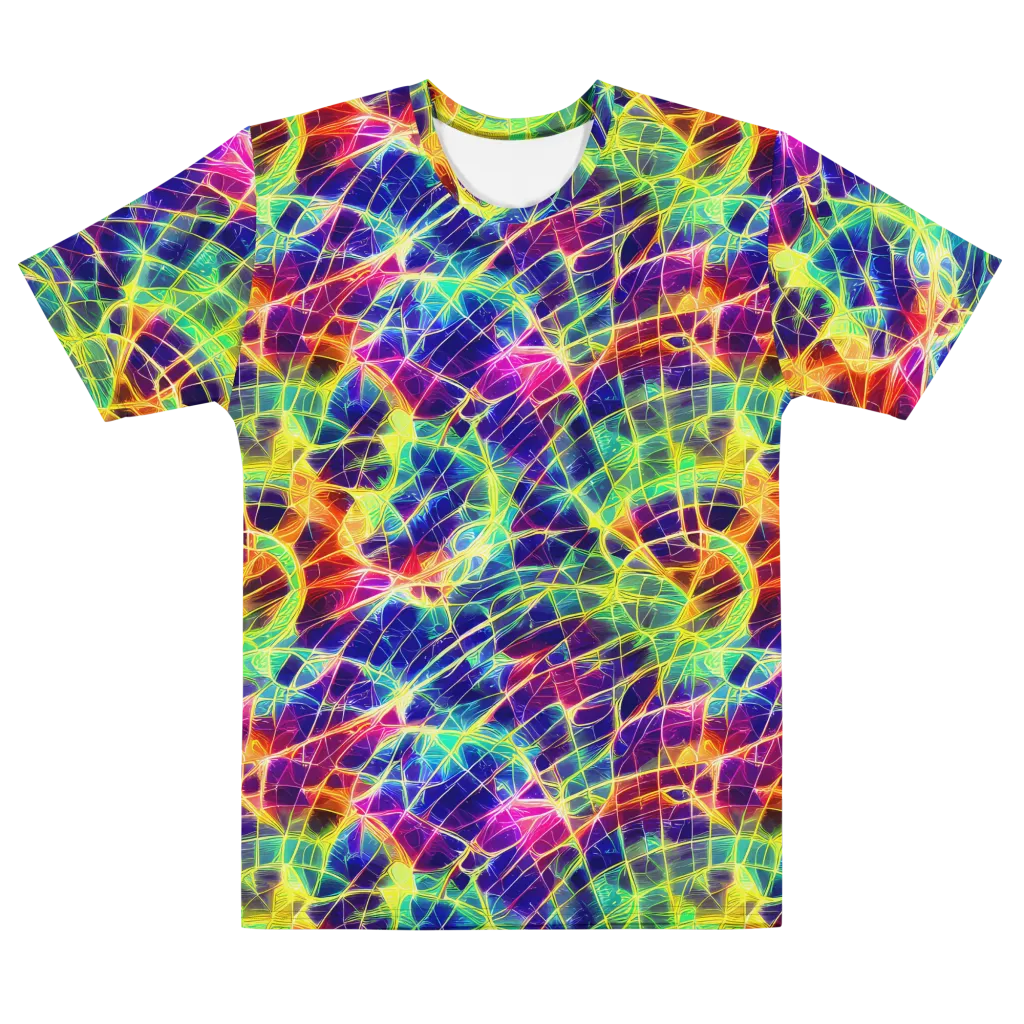 Synthetic Vines on Men's Cotton Crew Neck T-Shirt — Front