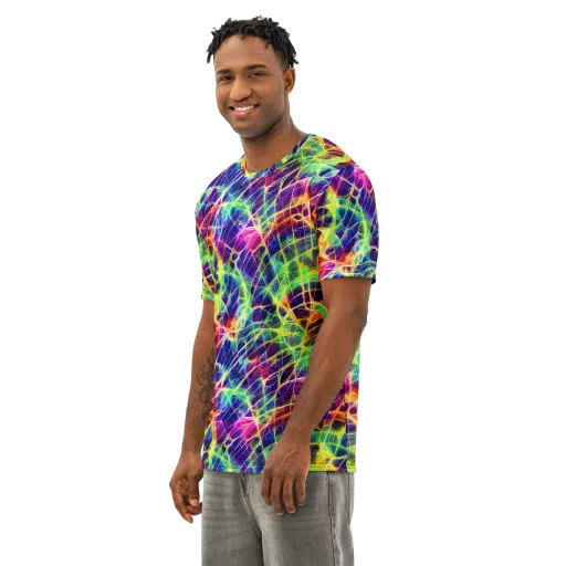 Synthetic Vines on a Men's Cotton Crew Neck T-Shirt