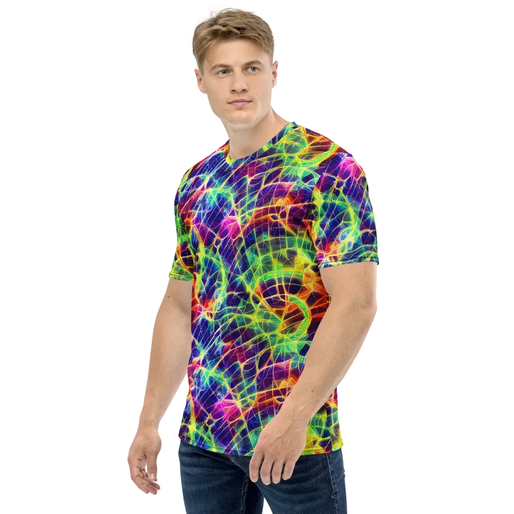 Synthetic Vines on Men's Crew Neck T-Shirt — Left
