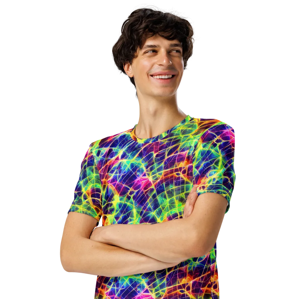 Synthetic Vines on Men's Crew Neck T-Shirt — Left Front