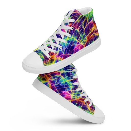 Synthetic Vines on a Men's High Top Canvas Shoes