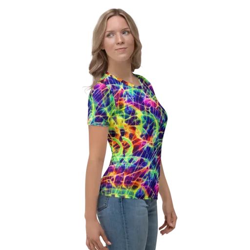 Synthetic Vines on a Women's Crew Neck T-Shirt