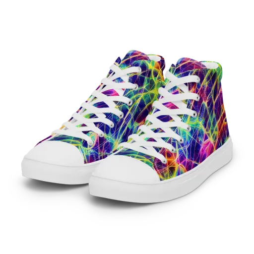 Synthetic Vines on a Women's High Top Canvas Shoes