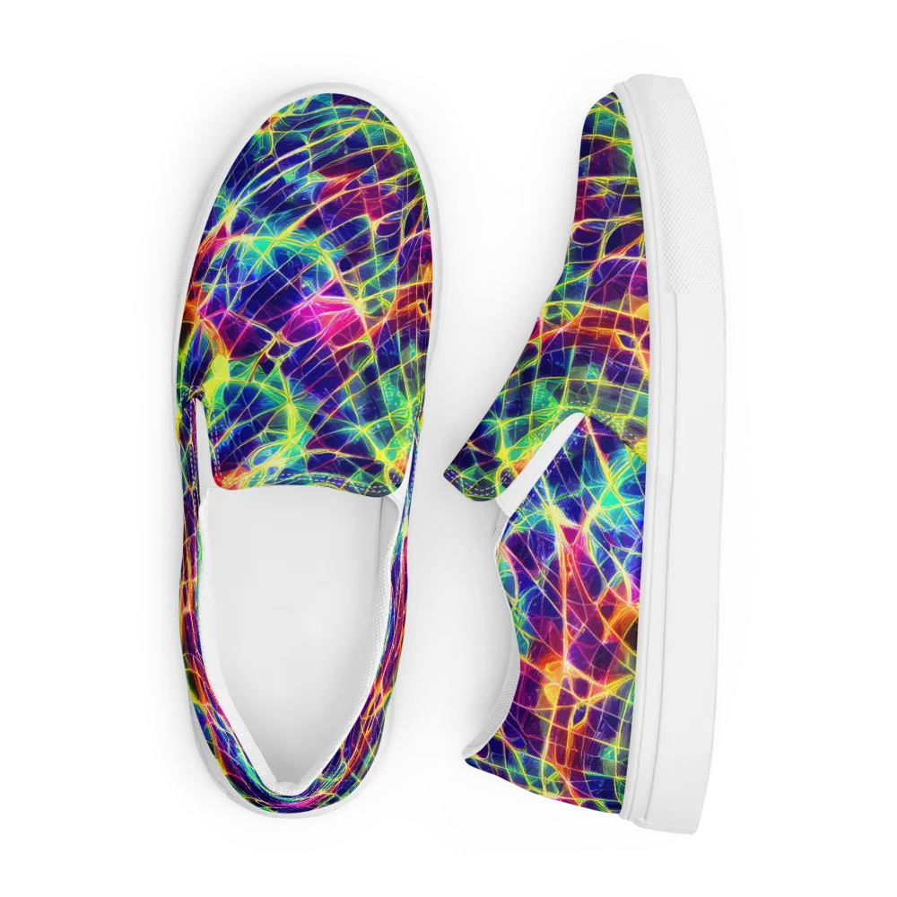 Synthetic Vines on Men's Slip-On Canvas Shoes — Front