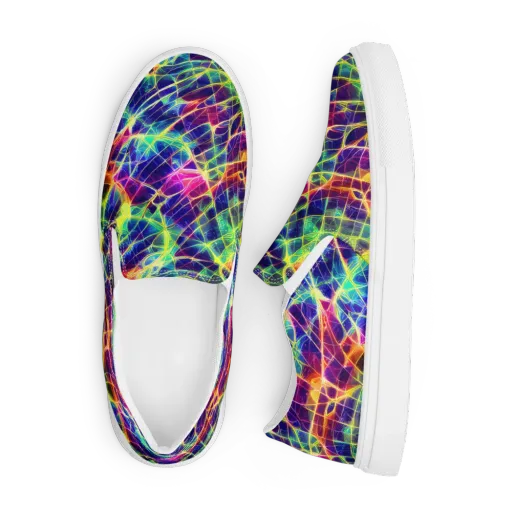 Synthetic Vines on a Men's Slip-On Canvas Shoes