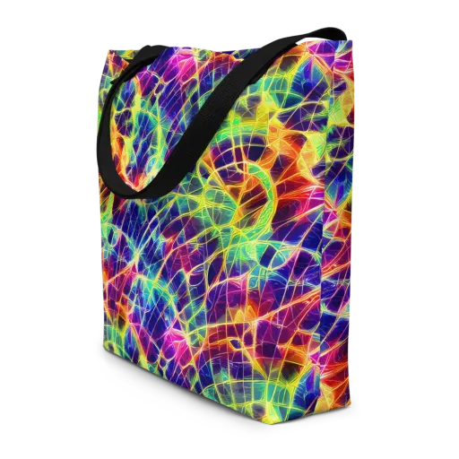 Synthetic Vines on a Large Tote Bag W/ Pocket