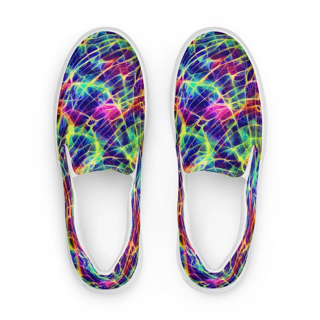 Synthetic Vines on Women's Slip-On Canvas Shoes — Front