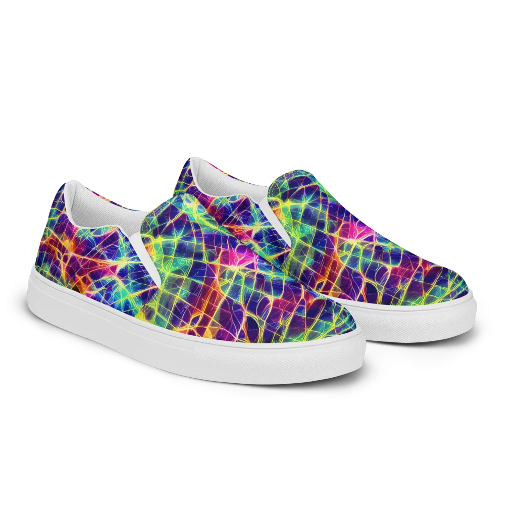 Synthetic Vines on Women's Slip-On Canvas Shoes — Right Front