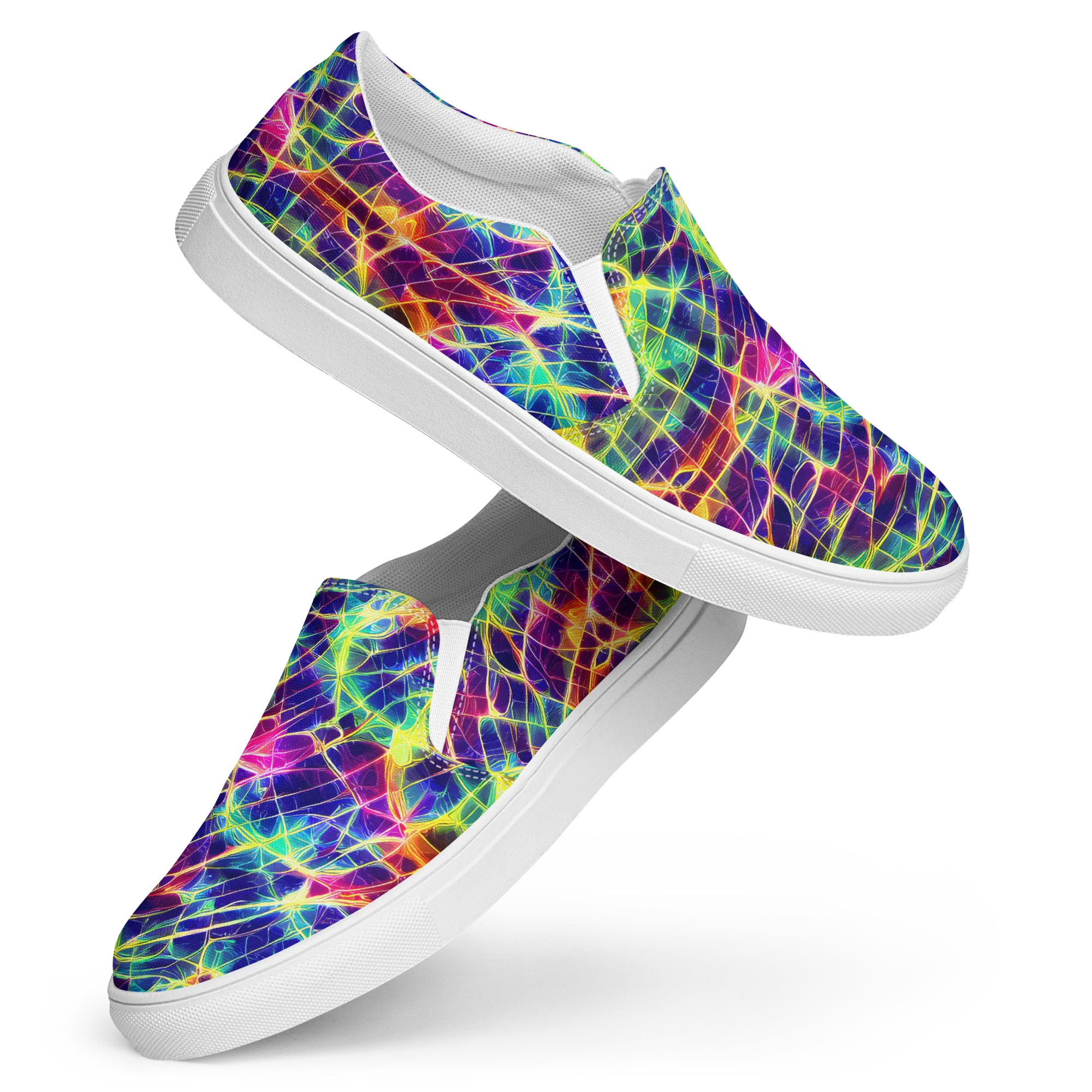 Synthetic Vines on Women's Slip-On Canvas Shoes — Front