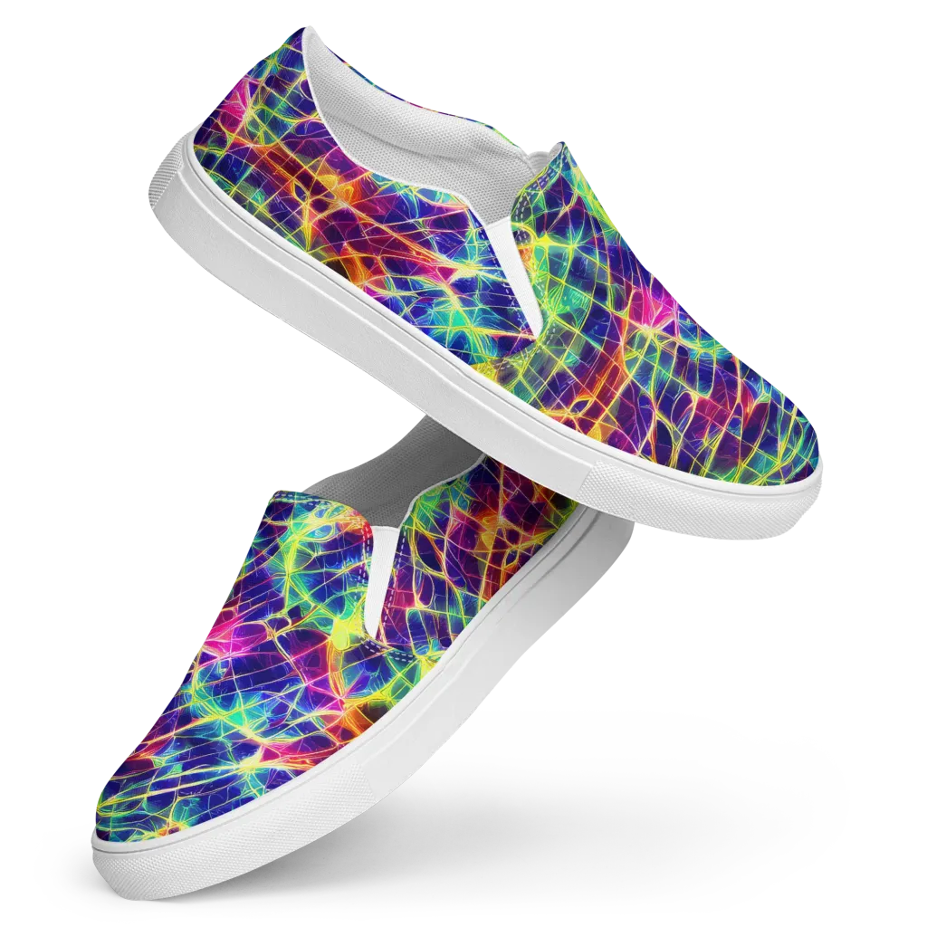 Synthetic Vines on Women's Slip-On Canvas Shoes — Front