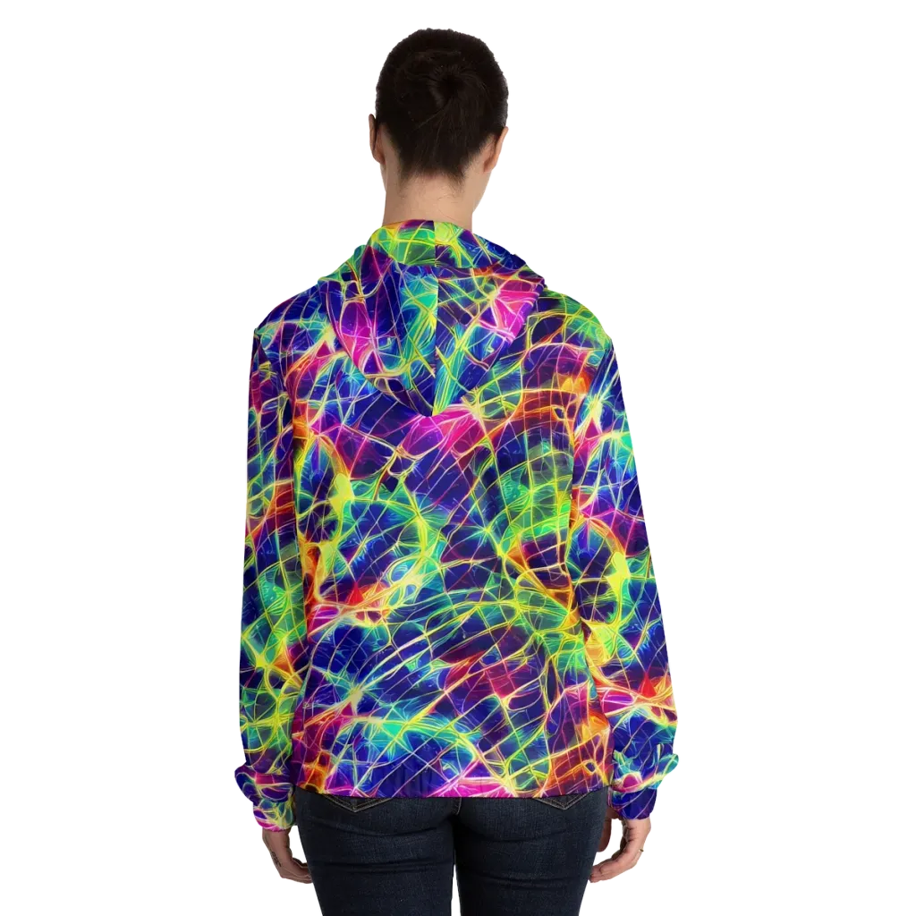 Synthetic Vines on Women's Full-Zip Hoodie — Back On Person