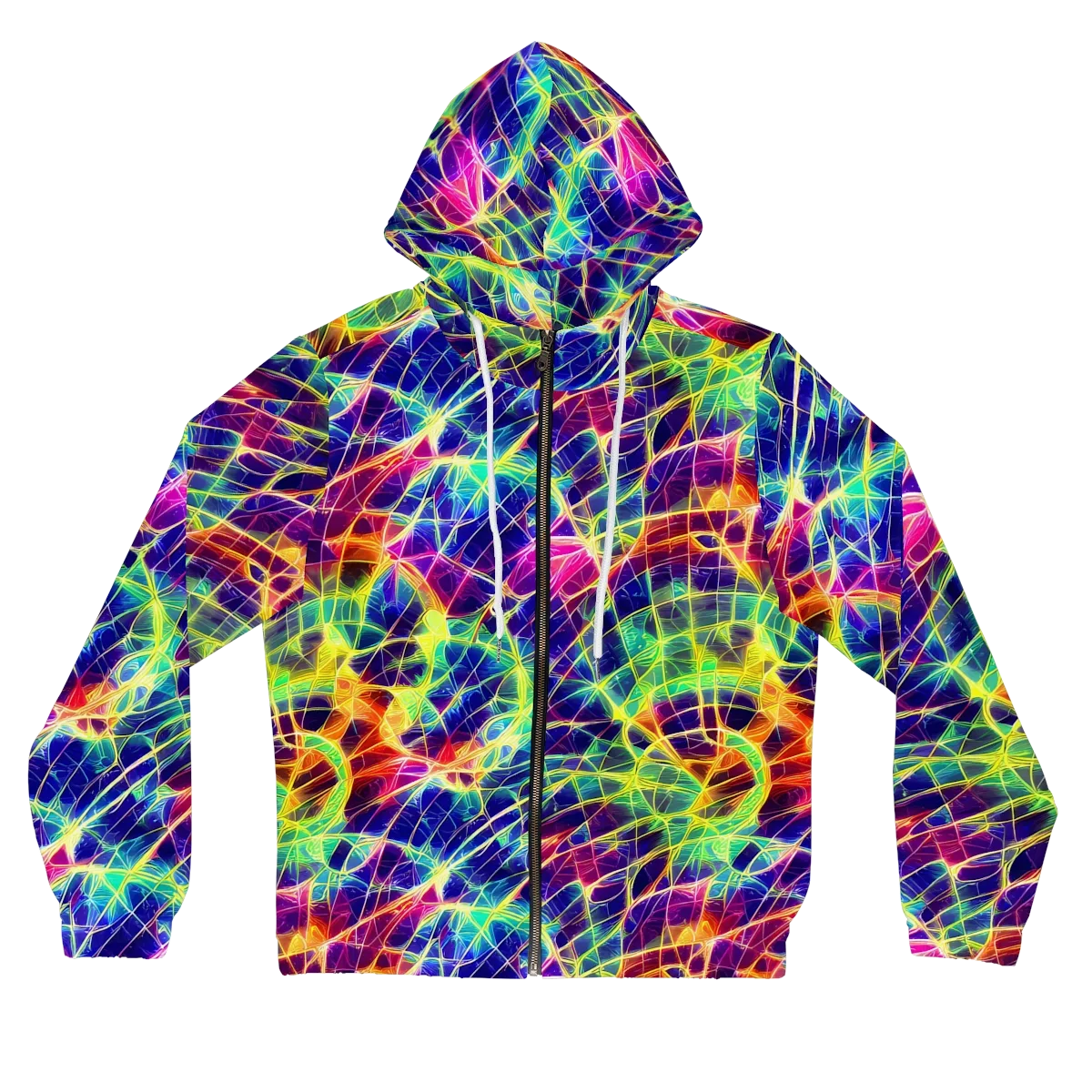 Synthetic Vines on Women's Full-Zip Hoodie — Front