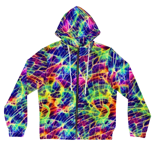 Synthetic Vines on a Women's Full-Zip Hoodie