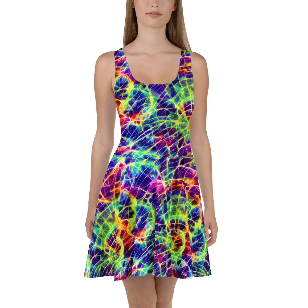 Synthetic Vines on Skater Dress — Front
