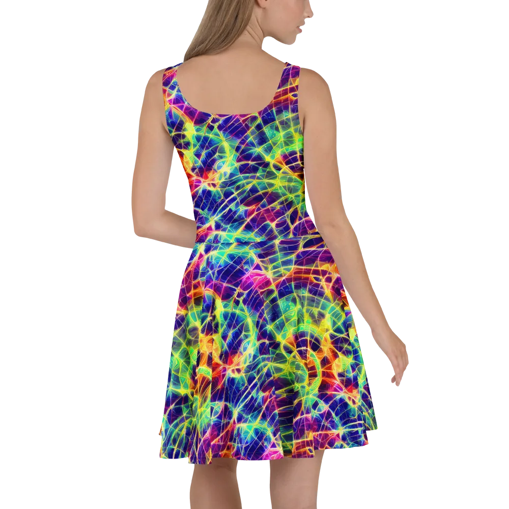 Synthetic Vines on Skater Dress — Back