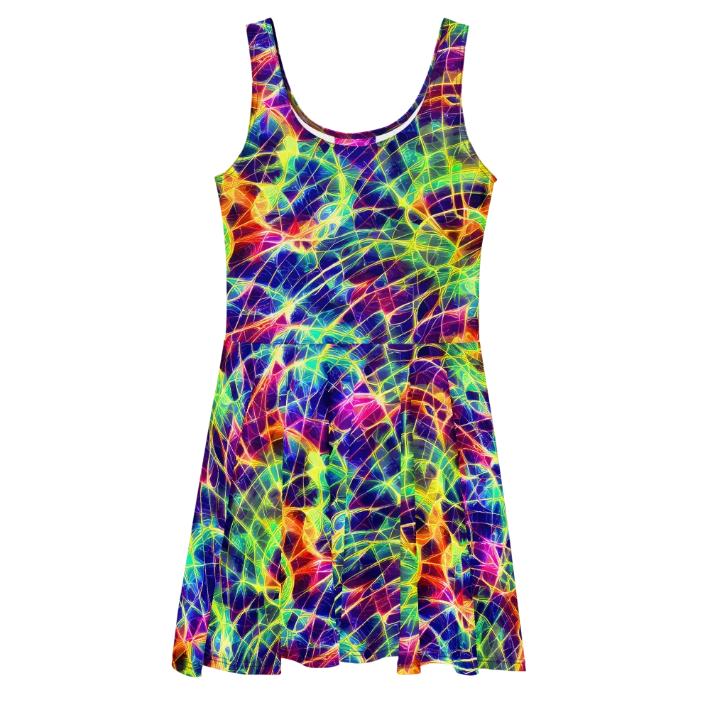 Synthetic Vines on Skater Dress — Front