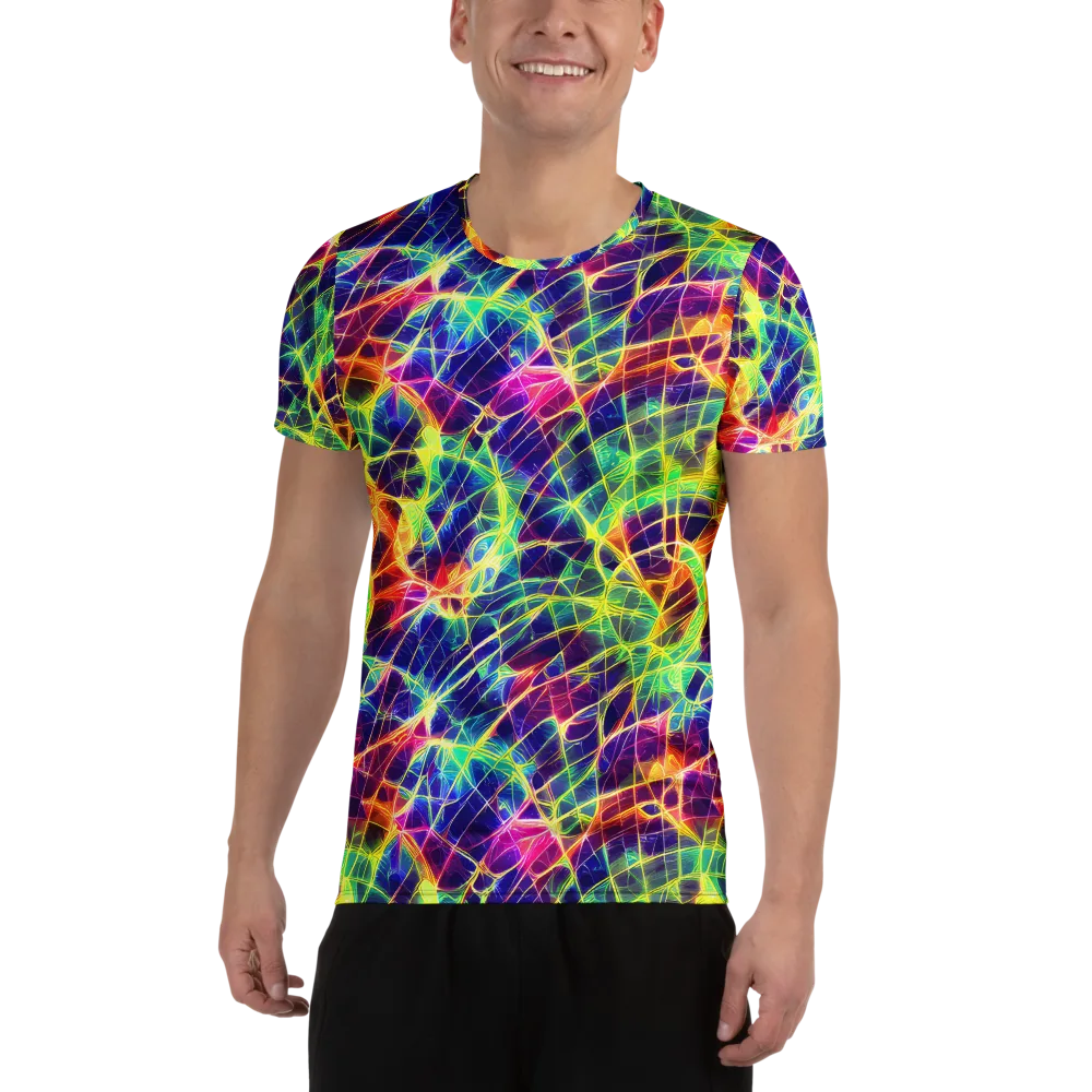 Synthetic Vines on Men's Athletic T-Shirt — Front