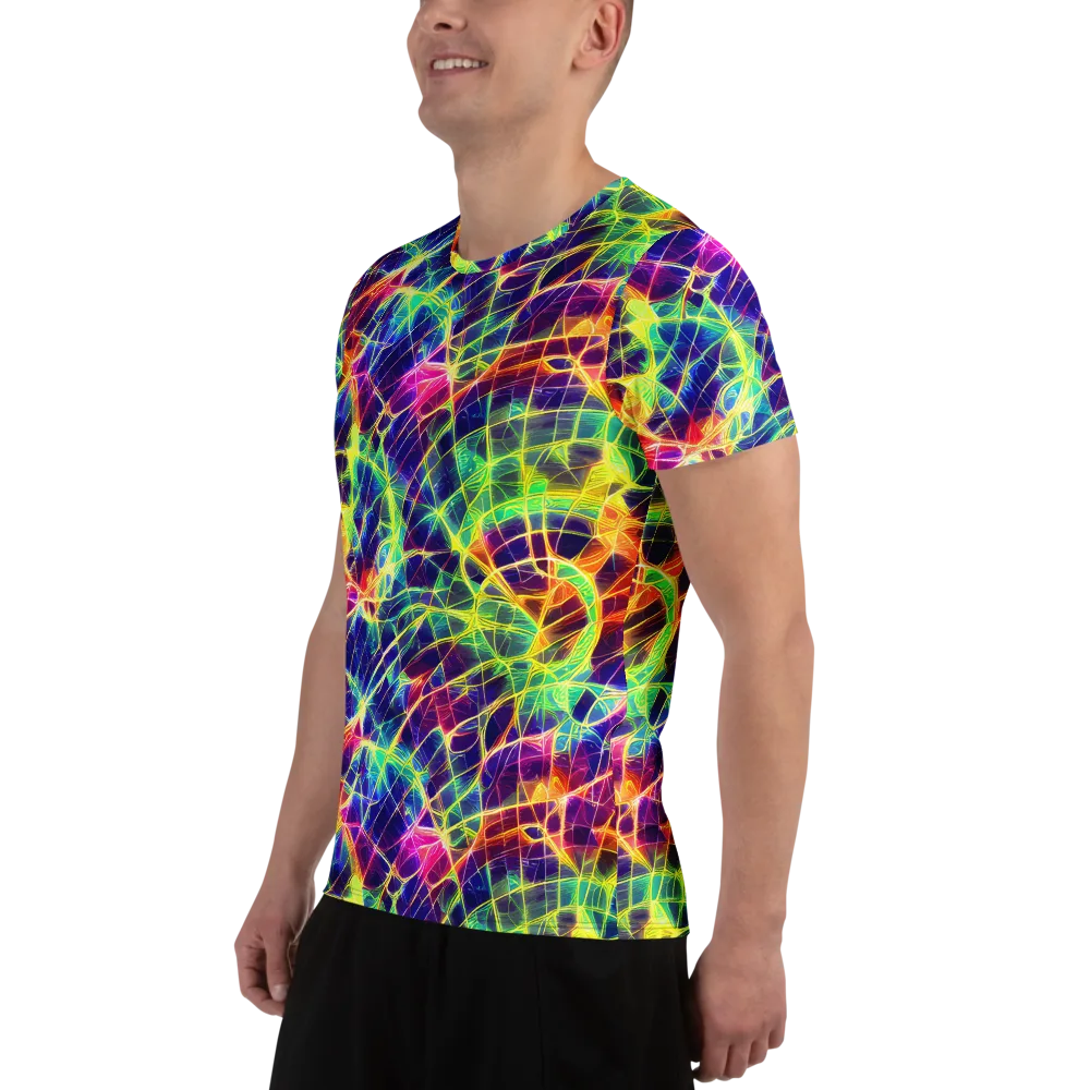 Synthetic Vines on Men's Athletic T-Shirt — Left