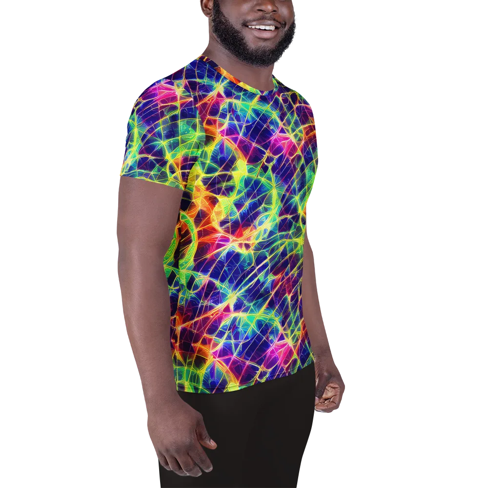 Synthetic Vines on Men's Athletic T-Shirt — Right