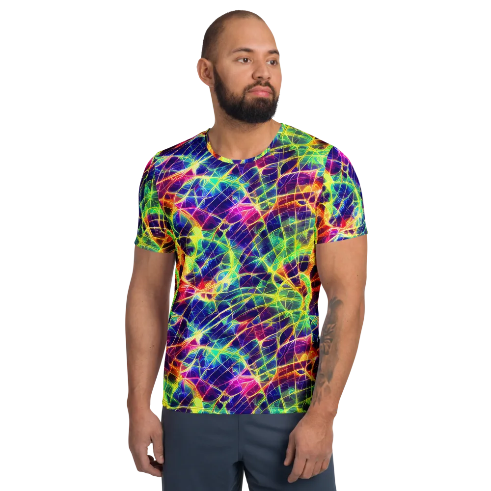 Synthetic Vines on Men's Athletic T-Shirt — Front