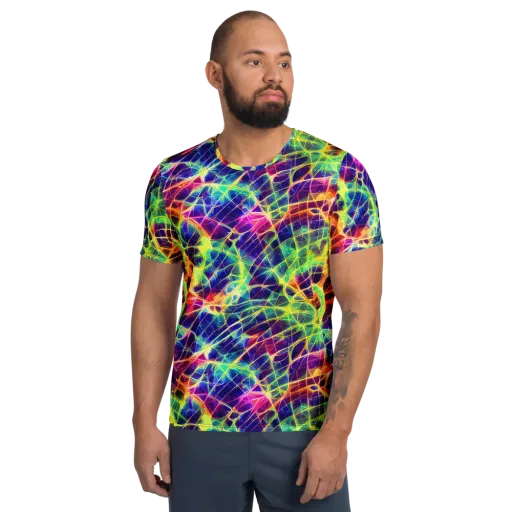 Synthetic Vines on a Men's Athletic T-Shirt