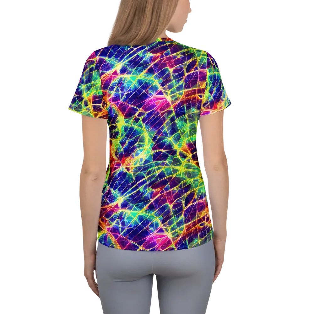Synthetic Vines on Women's Athletic T-Shirt — Back
