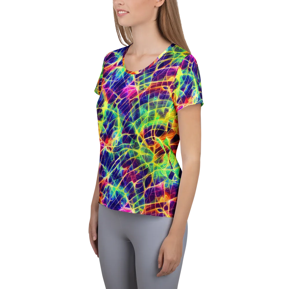Synthetic Vines on Women's Athletic T-Shirt — Left