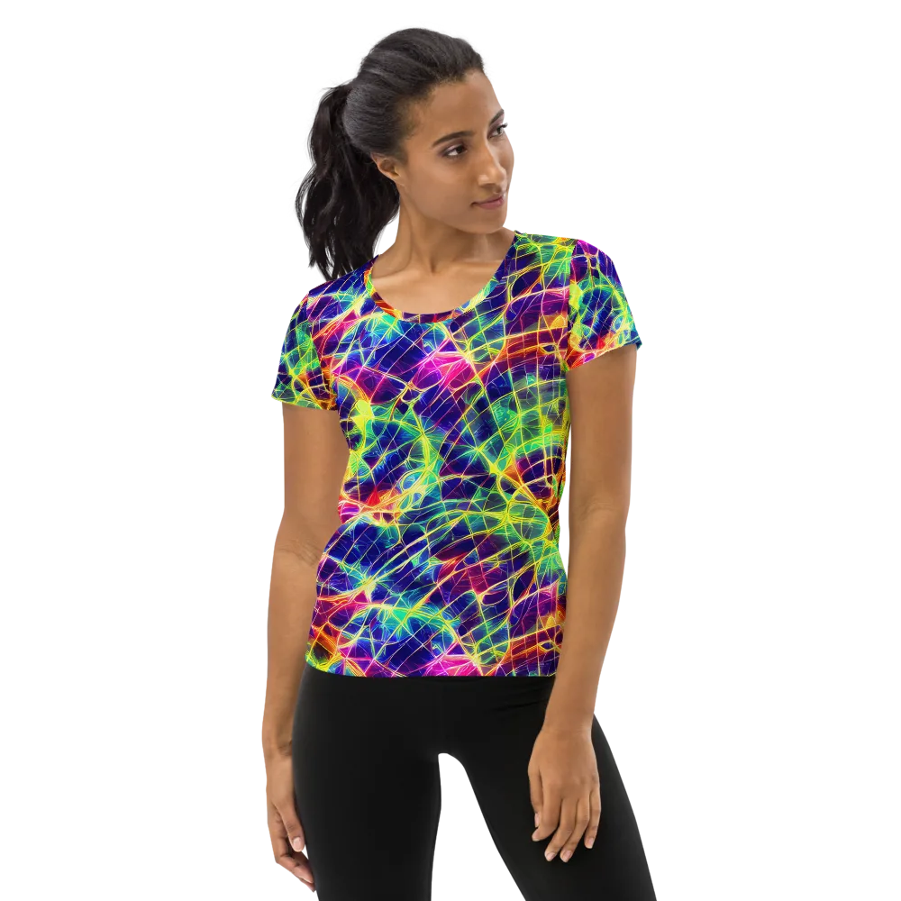 Synthetic Vines on Women's Athletic T-Shirt — Front