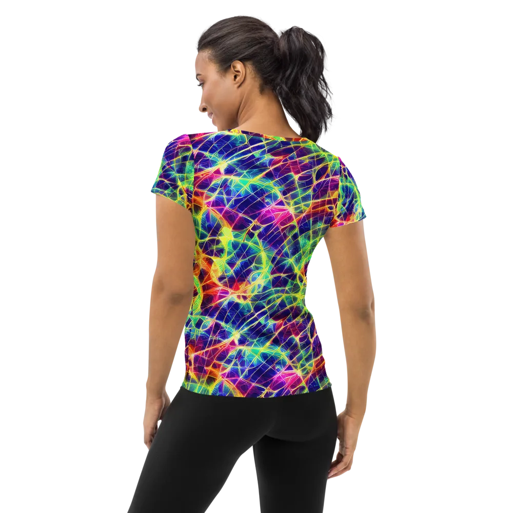 Synthetic Vines on Women's Athletic T-Shirt — Back