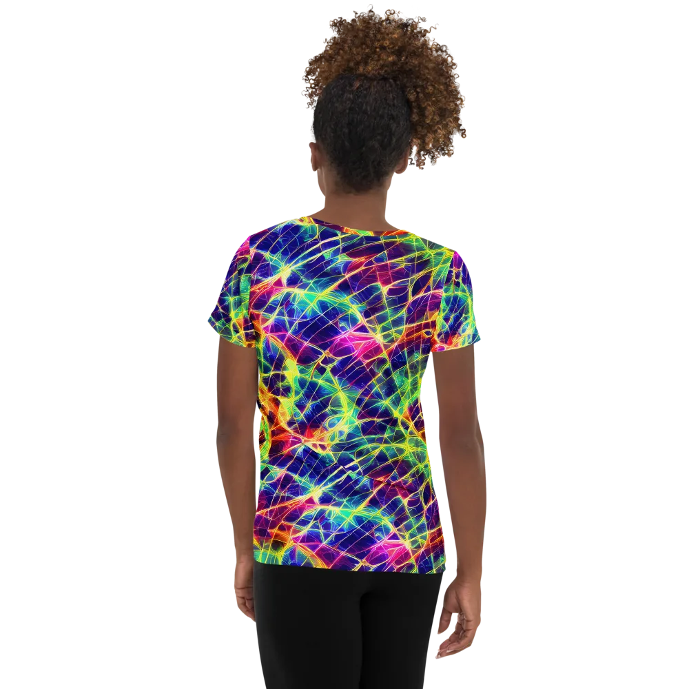 Synthetic Vines on Women's Athletic T-Shirt — Back