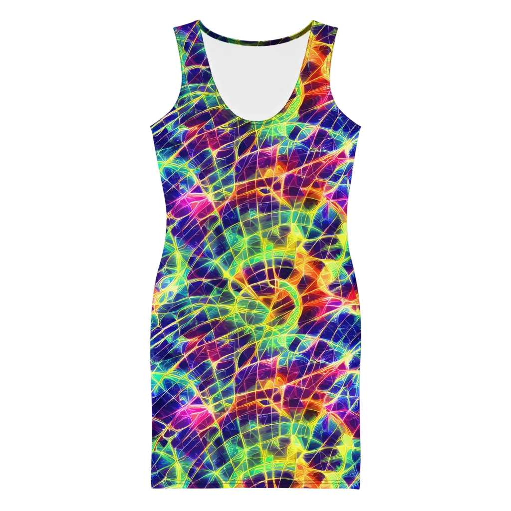 Synthetic Vines on Bodycon Dress — Front