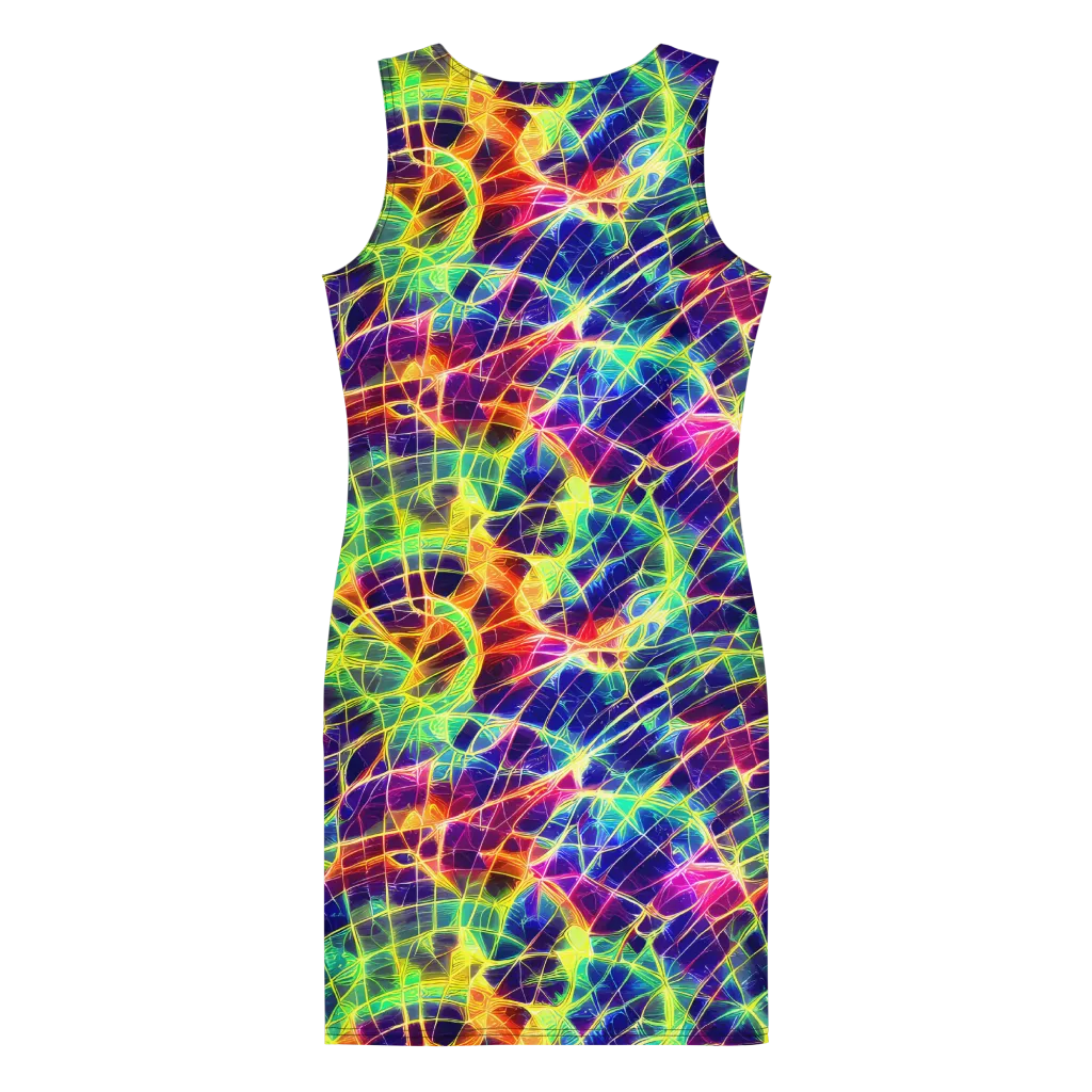 Synthetic Vines on Bodycon Dress — Back