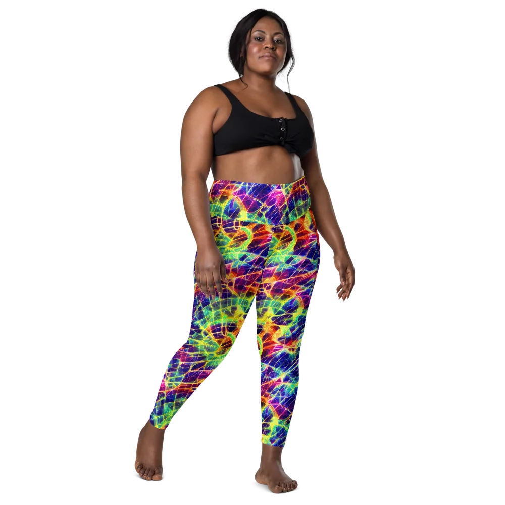 Synthetic Vines on Leggings with Pockets — Front