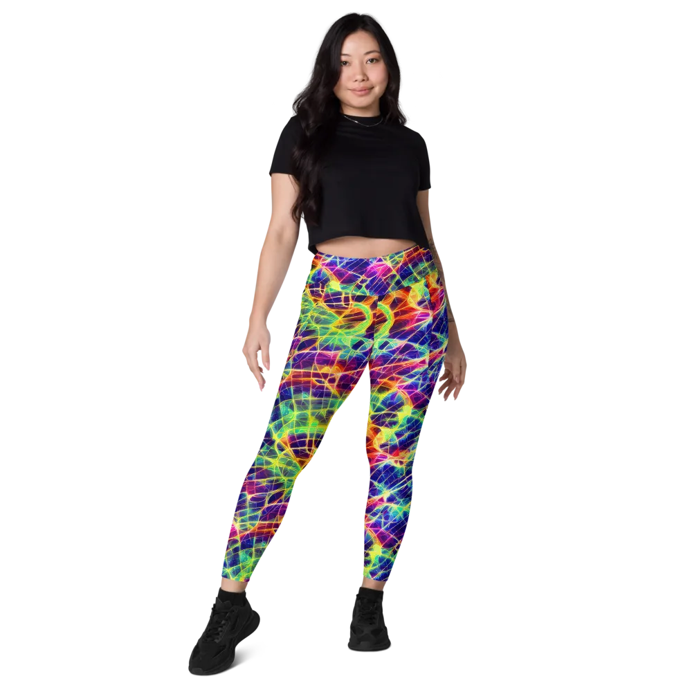 Synthetic Vines on Leggings with Pockets — Front