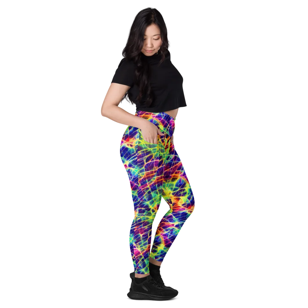 Synthetic Vines on Leggings with Pockets — Right