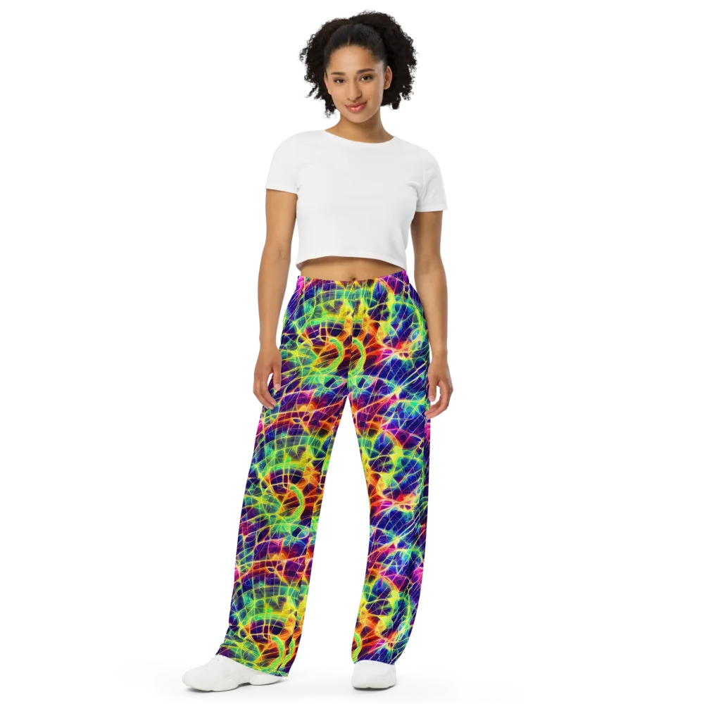 Synthetic Vines on Wide-Leg Pants — Front