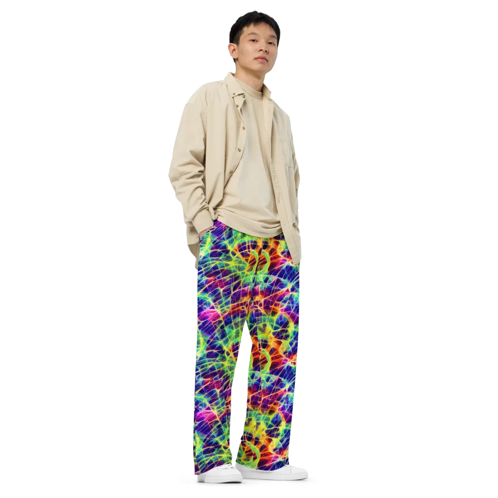 Synthetic Vines on Wide-Leg Pants — Right Front