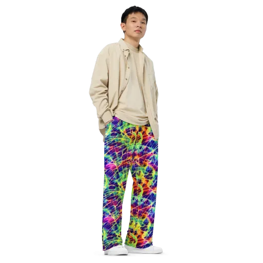 Synthetic Vines on a Wide-Leg Pants