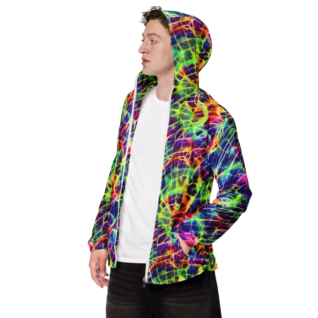 Synthetic Vines on Men's Windbreaker — Left Front