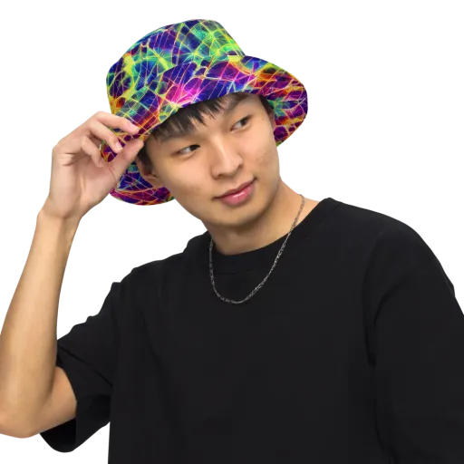 Synthetic Vines on a Reversible Bucket Hat