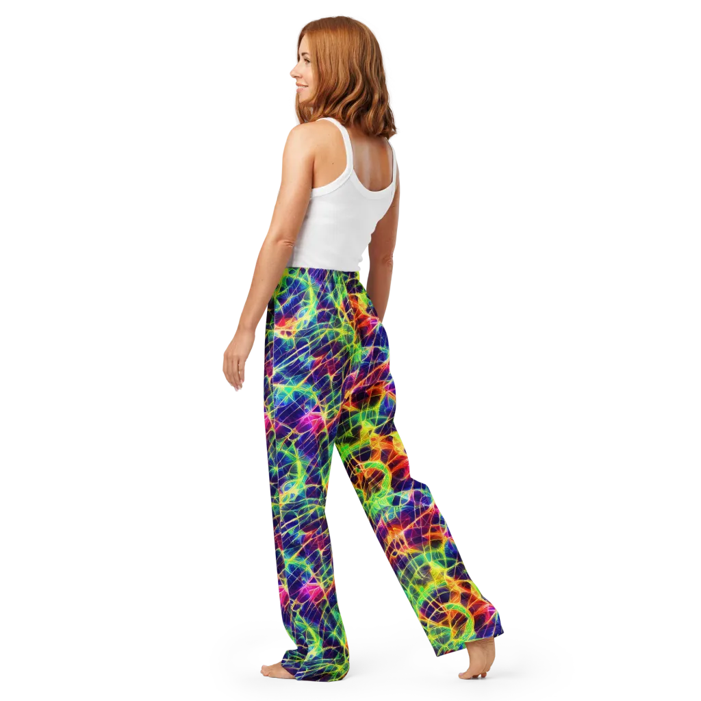 Synthetic Vines on Women's Pajama Pants — Back